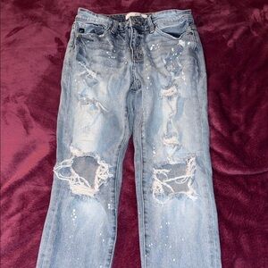 KanCan Light Blue Distressed Boyfriend Jeans